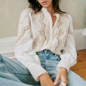 Sezane Lace Blouse